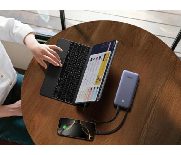 UGREEN Powerbank 20000mAh PB536 45W USB + USB-C wbudowany kabel - 1488870 - zdjęcie 3